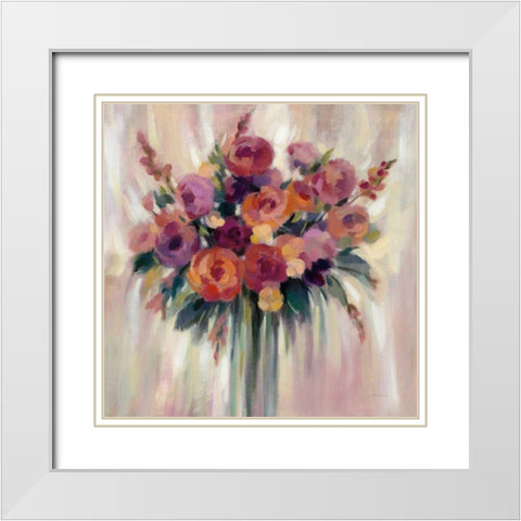 Autumn Bouquet White Modern Wood Framed Art Print with Double Matting by Vassileva, Silvia