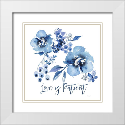 Delft Delight II Patient White Modern Wood Framed Art Print with Double Matting by Rice, Kristy