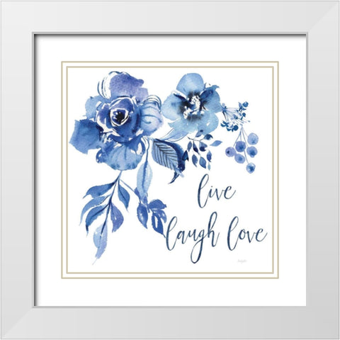 Delft Delight III Live White Modern Wood Framed Art Print with Double Matting by Rice, Kristy