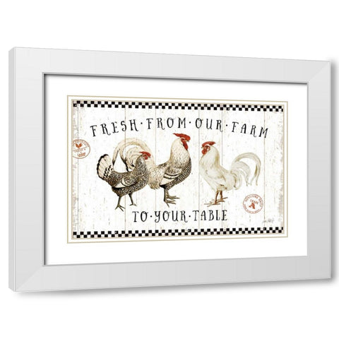 Free Range Fresh I White Modern Wood Framed Art Print with Double Matting by Pertiet, Katie