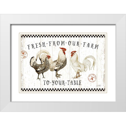 Free Range Fresh I White Modern Wood Framed Art Print with Double Matting by Pertiet, Katie