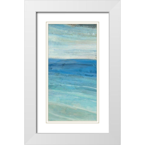 From the Shore III White Modern Wood Framed Art Print with Double Matting by Hristova, Albena