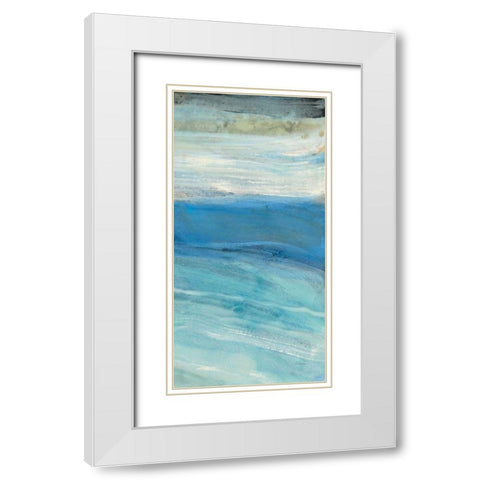 From the Shore IV White Modern Wood Framed Art Print with Double Matting by Hristova, Albena
