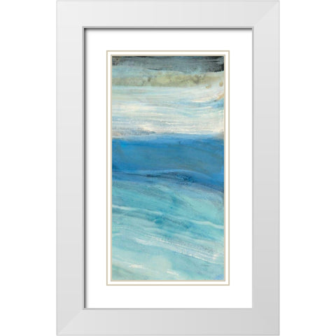 From the Shore IV White Modern Wood Framed Art Print with Double Matting by Hristova, Albena