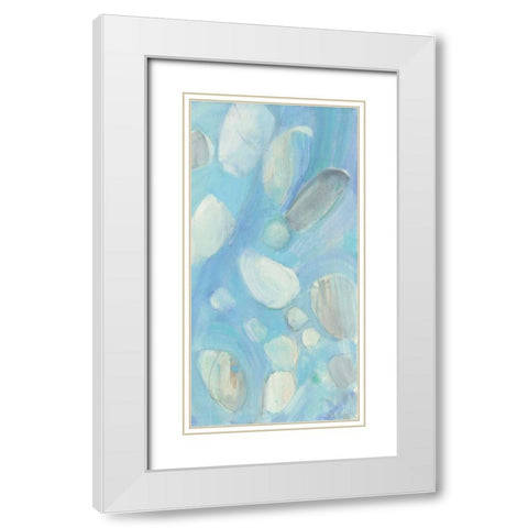 Running Water III White Modern Wood Framed Art Print with Double Matting by Hristova, Albena