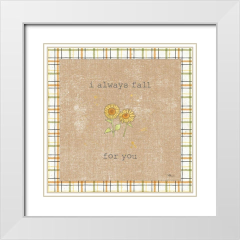 Harvest Cuties II Brown White Modern Wood Framed Art Print with Double Matting by Pela Studio
