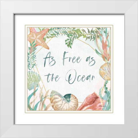 Watercolor Coast II White Modern Wood Framed Art Print with Double Matting by Grove, Beth