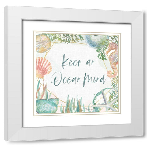 Watercolor Coast III White Modern Wood Framed Art Print with Double Matting by Grove, Beth