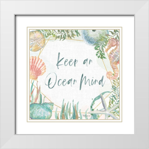 Watercolor Coast III White Modern Wood Framed Art Print with Double Matting by Grove, Beth
