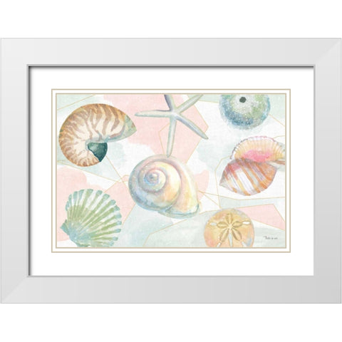 Watercolor Coast IV White Modern Wood Framed Art Print with Double Matting by Grove, Beth
