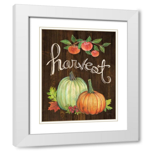 Autumn Harvest IV Walnut White Modern Wood Framed Art Print with Double Matting by Urban, Mary