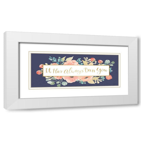Blooming Delight IX Blue White Modern Wood Framed Art Print with Double Matting by Jackson, Jenaya