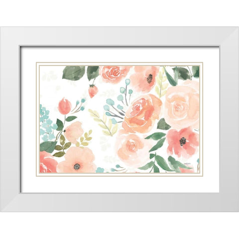 Blooming Delight III White White Modern Wood Framed Art Print with Double Matting by Jackson, Jenaya