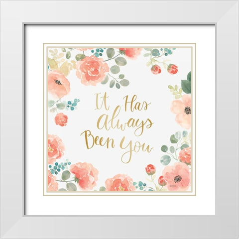 Blooming Delight V White White Modern Wood Framed Art Print with Double Matting by Jackson, Jenaya