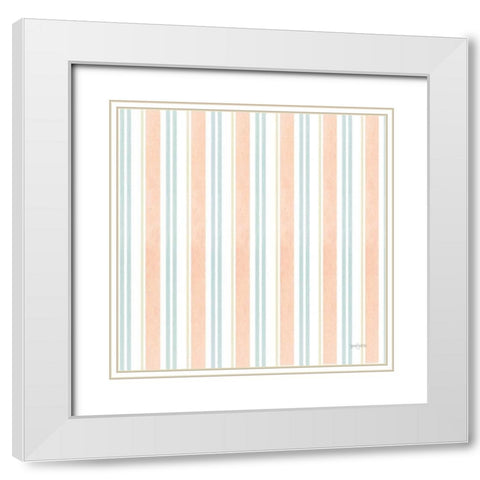 Blooming Delight Pattern IIA White Modern Wood Framed Art Print with Double Matting by Jackson, Jenaya