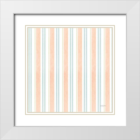 Blooming Delight Pattern IIA White Modern Wood Framed Art Print with Double Matting by Jackson, Jenaya