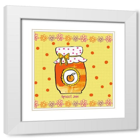 Pretty Jams and Jellies IV White Modern Wood Framed Art Print with Double Matting by Zaman, Farida