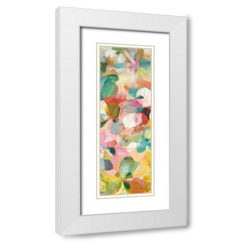 Happy Garden II White Modern Wood Framed Art Print with Double Matting by Nai, Danhui