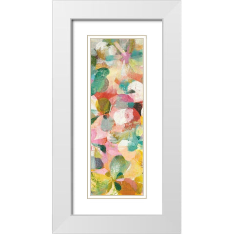 Happy Garden II White Modern Wood Framed Art Print with Double Matting by Nai, Danhui