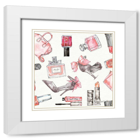 Chic Accents Pattern I White Modern Wood Framed Art Print with Double Matting by Tavoletti, Anne