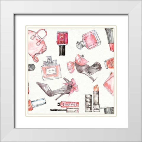 Chic Accents Pattern I White Modern Wood Framed Art Print with Double Matting by Tavoletti, Anne