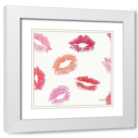 Chic Accents Pattern IIA White Modern Wood Framed Art Print with Double Matting by Tavoletti, Anne