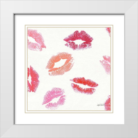 Chic Accents Pattern IIA White Modern Wood Framed Art Print with Double Matting by Tavoletti, Anne