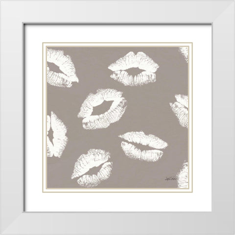 Chic Accents Pattern IIE White Modern Wood Framed Art Print with Double Matting by Tavoletti, Anne