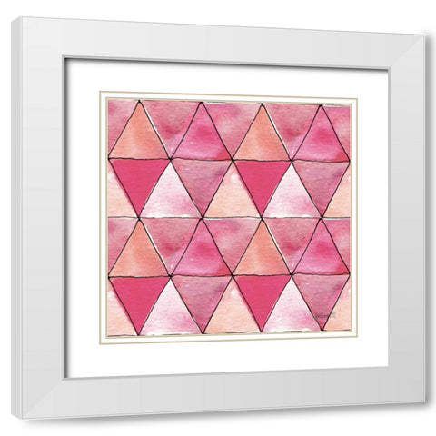 Chic Accents Pattern III White Modern Wood Framed Art Print with Double Matting by Tavoletti, Anne