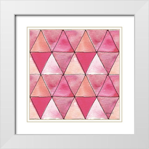 Chic Accents Pattern III White Modern Wood Framed Art Print with Double Matting by Tavoletti, Anne