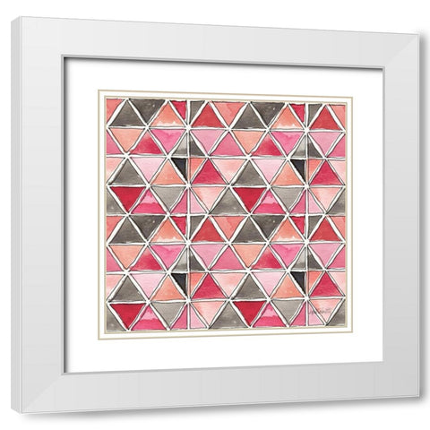 Chic Accents Pattern VA White Modern Wood Framed Art Print with Double Matting by Tavoletti, Anne