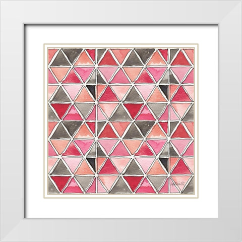 Chic Accents Pattern VA White Modern Wood Framed Art Print with Double Matting by Tavoletti, Anne