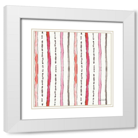 Chic Accents Pattern VI White Modern Wood Framed Art Print with Double Matting by Tavoletti, Anne