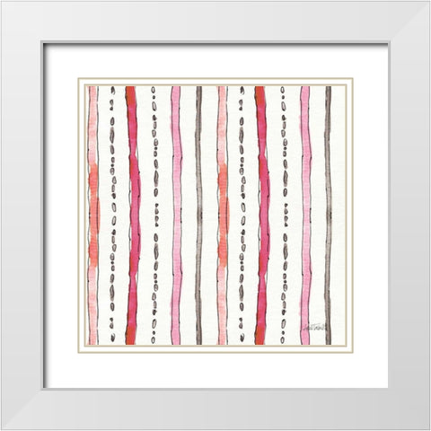 Chic Accents Pattern VI White Modern Wood Framed Art Print with Double Matting by Tavoletti, Anne