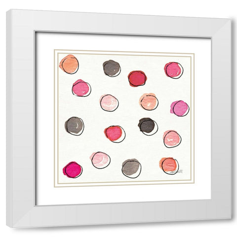 Chic Accents Pattern VIIA White Modern Wood Framed Art Print with Double Matting by Tavoletti, Anne