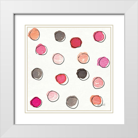 Chic Accents Pattern VIIA White Modern Wood Framed Art Print with Double Matting by Tavoletti, Anne
