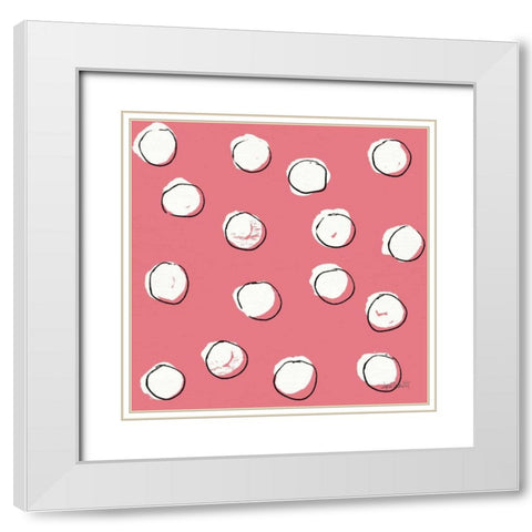 Chic Accents Pattern VIID White Modern Wood Framed Art Print with Double Matting by Tavoletti, Anne