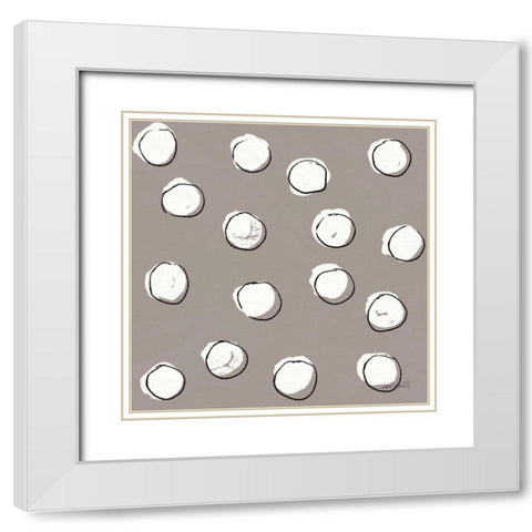 Chic Accents Pattern VIIE White Modern Wood Framed Art Print with Double Matting by Tavoletti, Anne