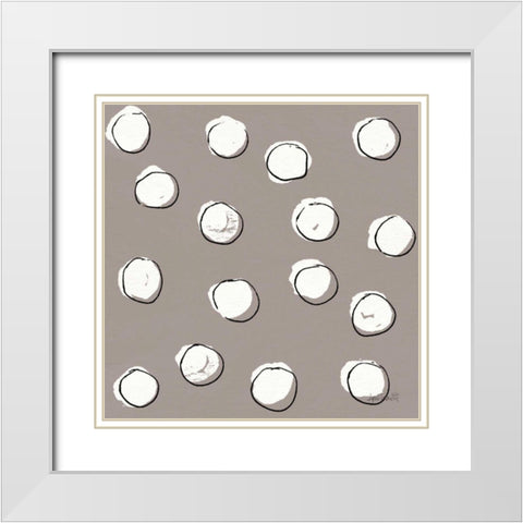 Chic Accents Pattern VIIE White Modern Wood Framed Art Print with Double Matting by Tavoletti, Anne
