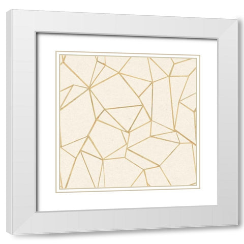 Succulent Pattern I White Modern Wood Framed Art Print with Double Matting by Wild Apple Portfolio