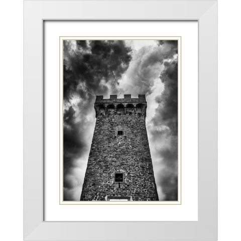 Gargonza White Modern Wood Framed Art Print with Double Matting by Aledanda