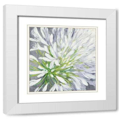 Cleome Splash II White Modern Wood Framed Art Print with Double Matting by Purinton, Julia