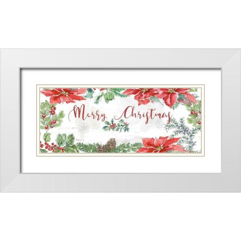 Farmhouse Holidays Merry Christmas White Modern Wood Framed Art Print with Double Matting by Grove, Beth