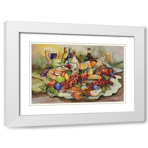 Wine Tastings White Modern Wood Framed Art Print with Double Matting by McKenna, Kathleen Parr