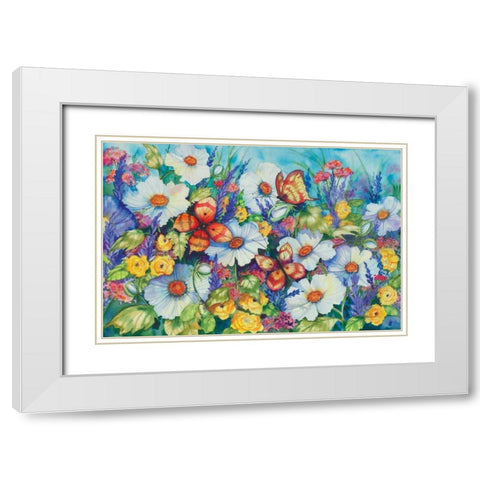 Sweetly Succulent White Modern Wood Framed Art Print with Double Matting by McKenna, Kathleen Parr