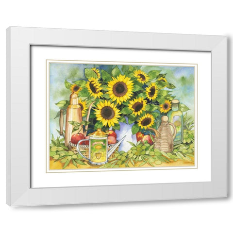 Tuscan Day White Modern Wood Framed Art Print with Double Matting by McKenna, Kathleen Parr