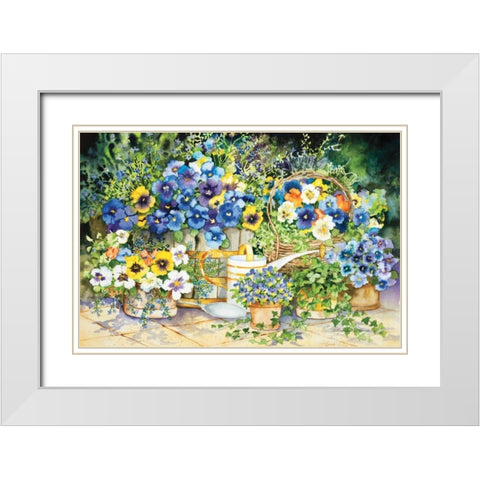 Simply Charming White Modern Wood Framed Art Print with Double Matting by McKenna, Kathleen Parr