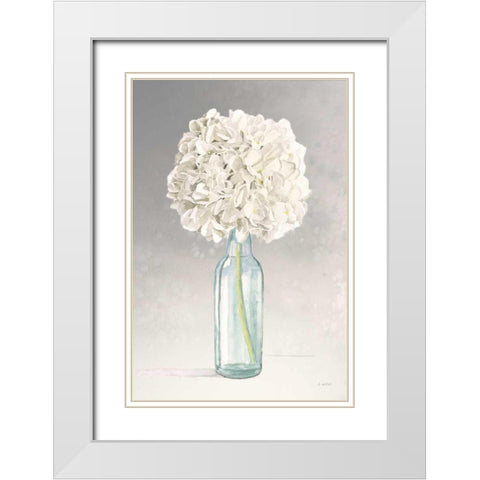 Tranquil Blossoms II White Modern Wood Framed Art Print with Double Matting by Wiens, James