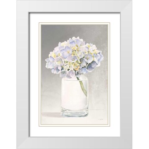 Tranquil Blossoms III White Modern Wood Framed Art Print with Double Matting by Wiens, James