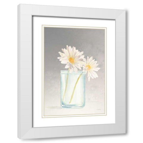 Tranquil Blossoms IV White Modern Wood Framed Art Print with Double Matting by Wiens, James